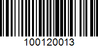 Barcode for 100120013