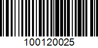 Barcode for 100120025