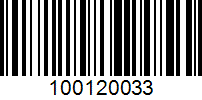 Barcode for 100120033