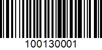 Barcode for 100130001