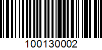 Barcode for 100130002