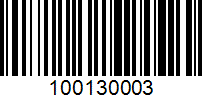 Barcode for 100130003