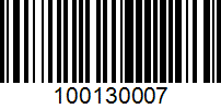 Barcode for 100130007