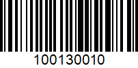 Barcode for 100130010