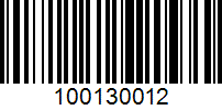 Barcode for 100130012