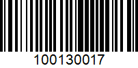 Barcode for 100130017