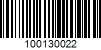 Barcode for 100130022