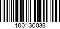 Barcode for 100130038