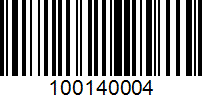 Barcode for 100140004