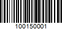 Barcode for 100150001