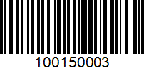 Barcode for 100150003