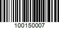 Barcode for 100150007