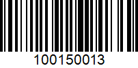 Barcode for 100150013