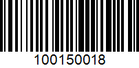 Barcode for 100150018