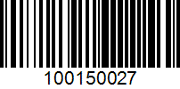 Barcode for 100150027