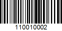 Barcode for 110010002