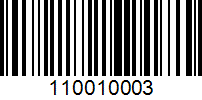 Barcode for 110010003