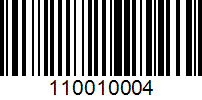 Barcode for 110010004