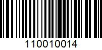 Barcode for 110010014