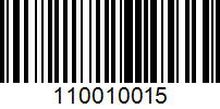 Barcode for 110010015