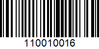 Barcode for 110010016