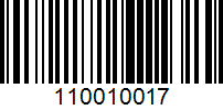 Barcode for 110010017