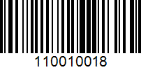 Barcode for 110010018