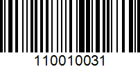 Barcode for 110010031