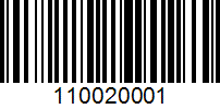 Barcode for 110020001