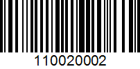 Barcode for 110020002