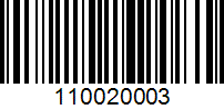 Barcode for 110020003