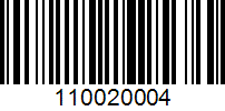 Barcode for 110020004