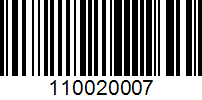 Barcode for 110020007