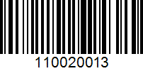 Barcode for 110020013