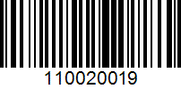 Barcode for 110020019