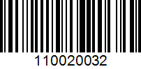 Barcode for 110020032