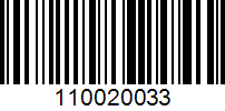 Barcode for 110020033