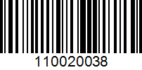 Barcode for 110020038