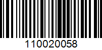 Barcode for 110020058