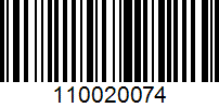 Barcode for 110020074