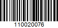 Barcode for 110020076