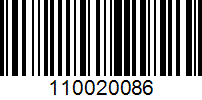 Barcode for 110020086