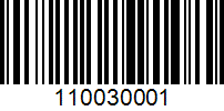 Barcode for 110030001