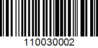 Barcode for 110030002