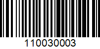 Barcode for 110030003