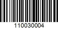 Barcode for 110030004