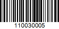 Barcode for 110030005