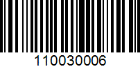 Barcode for 110030006