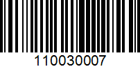 Barcode for 110030007