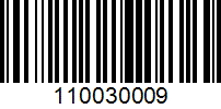 Barcode for 110030009